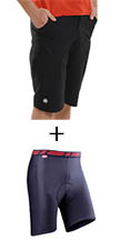 Mecca - Baggy and Base Cycle Short Combo (Black)
