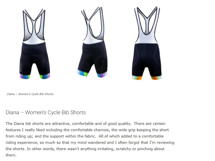RoadCycle.co.nz  Diana Women's Bib Shorts Review
