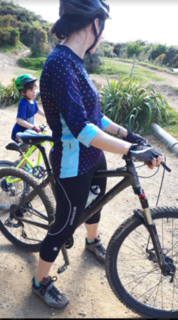 The Hail Mary Cycle Jersey and Catherine II padded cycle pants shorts getting a work out on a mint Wellington day....
