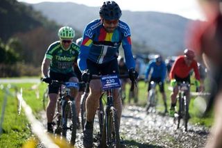 Racing Cyclo-cross in the Skyline Long Sleeve Summer Cycle Jersey