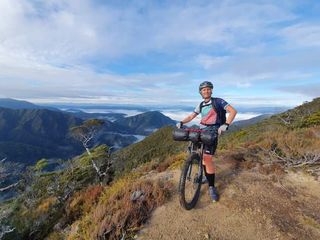 Peak Flow Trail Jersey on  tour on the Old Ghost Road